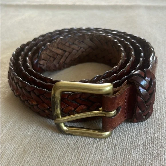 Coach | Accessories | Coach Braided Leather Belt British Tan  display picture 1